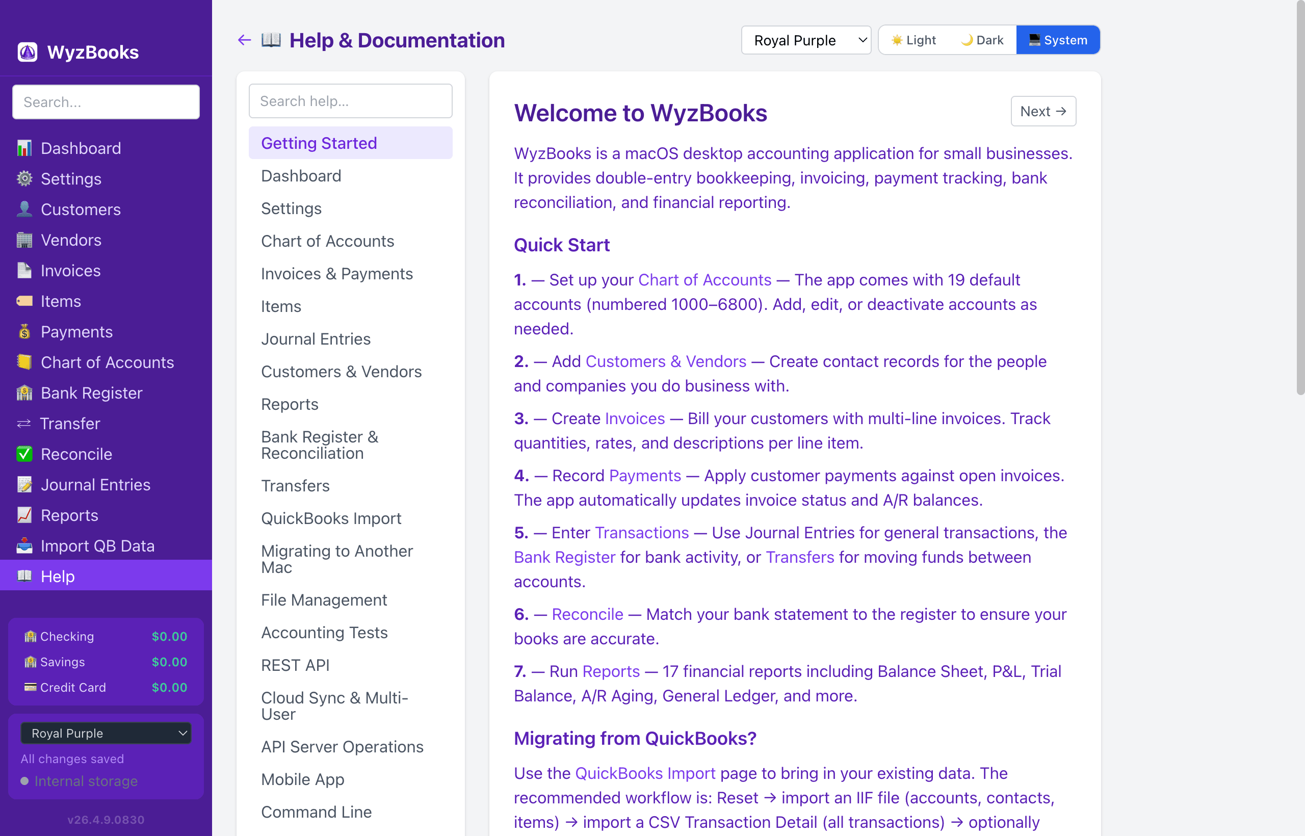 Help — Accounting Tests